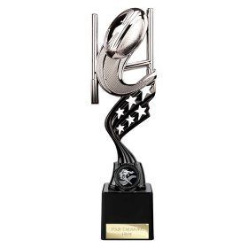 Innov8 Rugby Plastic Trophy Silver & Black - 3 Sizes