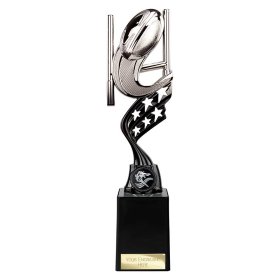 Innov8 Rugby Plastic Trophy Silver & Black - 3 Sizes