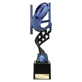 Innov8 Rugby Plastic Trophy Blue & Black - 3 Sizes