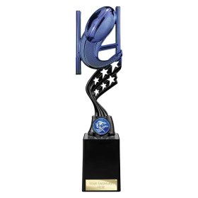 Innov8 Rugby Plastic Trophy Blue & Black - 3 Sizes