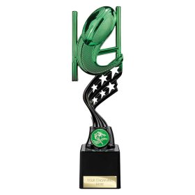 Innov8 Rugby Plastic Trophy Green & Black - 3 Sizes